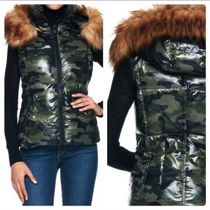 S13 Anthropologie Down Camo Vest